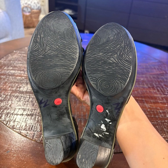 3572 Camper Bianca Black Heeled Sandals Cris Cross Detail Sz 10 - Picture 6 of 7